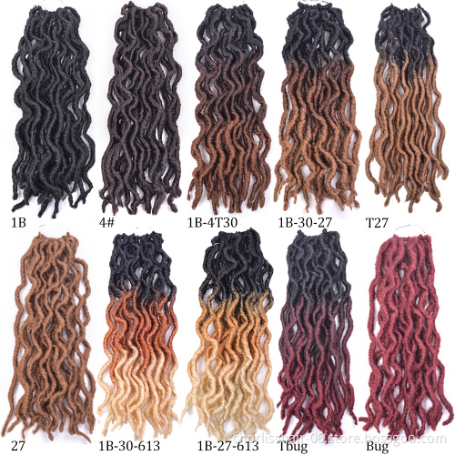 Solid Color Ombre River Goddess Locs With Curly Ending Faux Locs Crochet Braids South Africa Synthetic Bohemian Braiding Twists